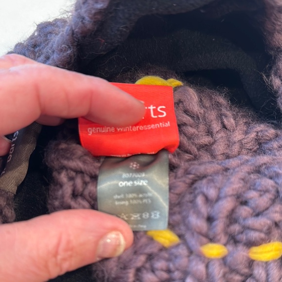 Barts Chocolate and Mustard Knit Hat - Picture 6 of 7